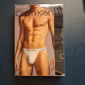 Calvin Klein CK mens black jock strap jockstraps Underwear (3 jocks) Size Medium